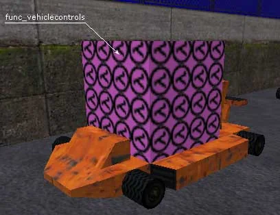 Using the func_vehiclecontrols object we define the vehicle control zone Using the func_vehiclecontrols object we define the vehicle control zone