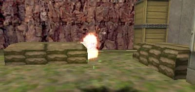 Explosion after passing through a tripwire Explosion after passing through a tripwire