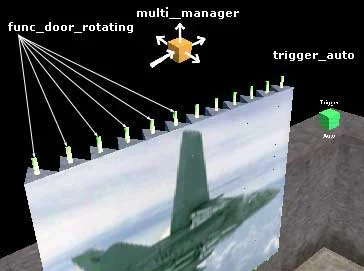 Create 12 "triangular" func_door_rotating Create 12 "triangular" func_door_rotating