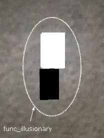 Light fixture turned into func_illusionary does NOT break the wall into polygons Light fixture turned into func_illusionary does NOT break the wall into polygons