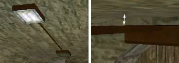 A gap of several units between the wires with the lamp and the ceiling on de_aztec A gap of several units between the wires with the lamp and the ceiling on de_aztec