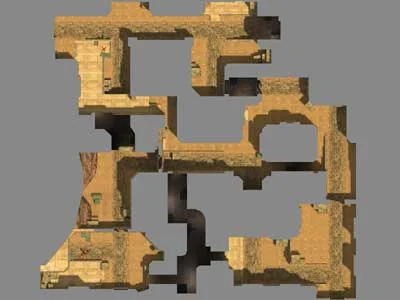 Top view of the de_dust2 map Top view of the de_dust2 map