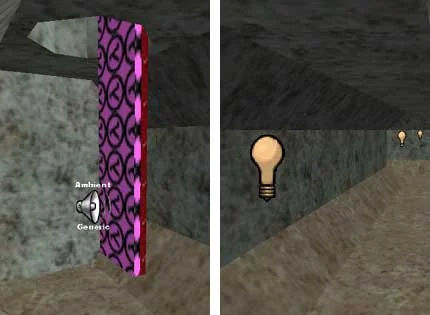 Create a ladder near the hatch, add the sound of falling water drops and insert a few light bulbs Create a ladder near the hatch, add the sound of falling water drops and insert a few light bulbs